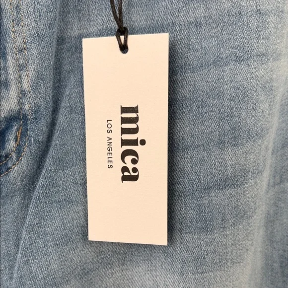 Stylish Light Blue Wide Leg Jeans - Picture 2 of 3